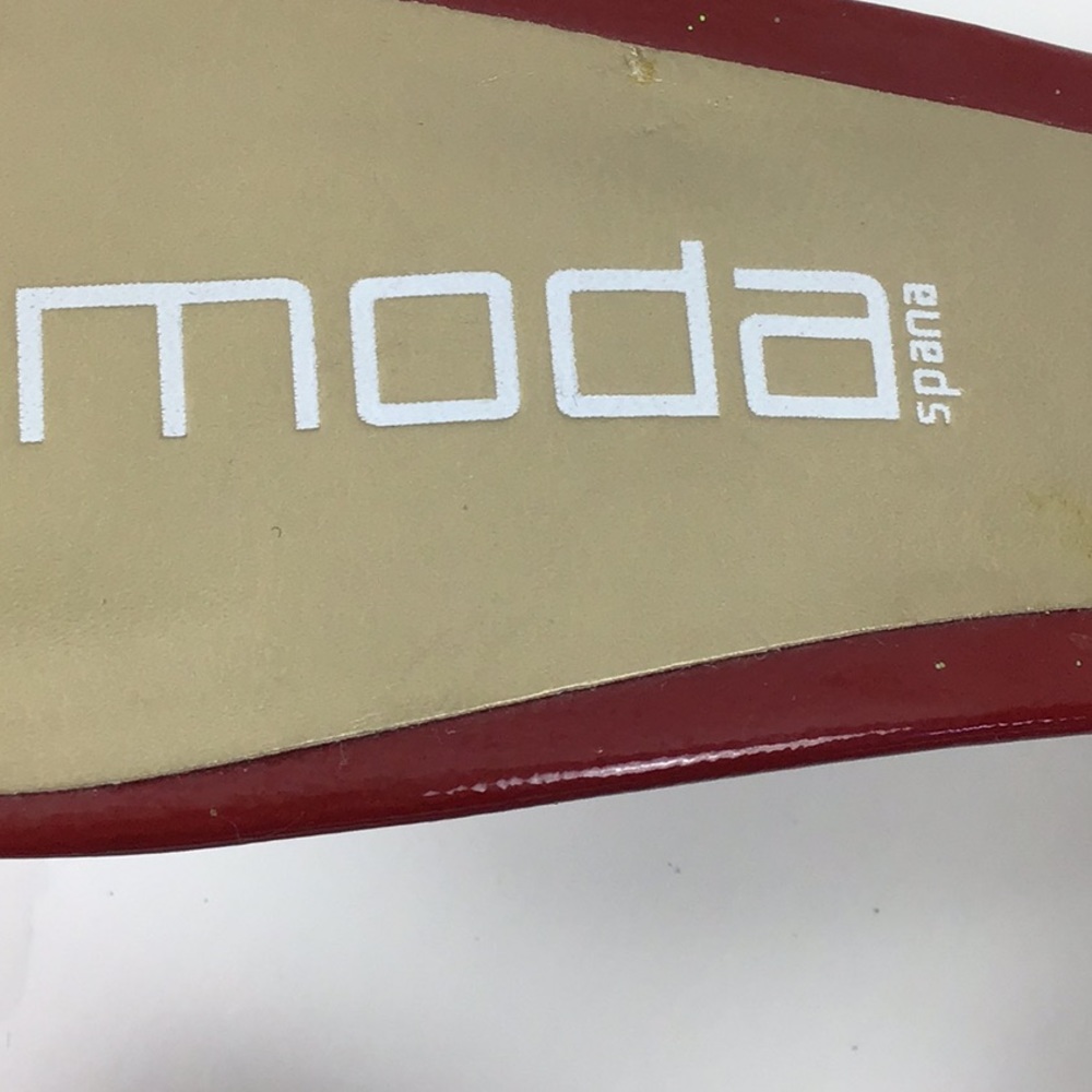 MODA Spana | Red Patent Leather Mules - Picture 5 of 10